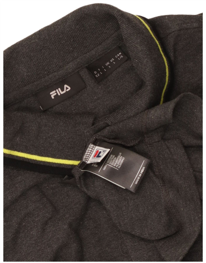 Fila Polo Homme Grand Gris Coton