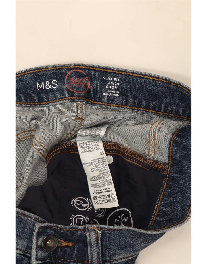 Marks & Spencer Jean Slim Homme W30 L29 Bleu Coton