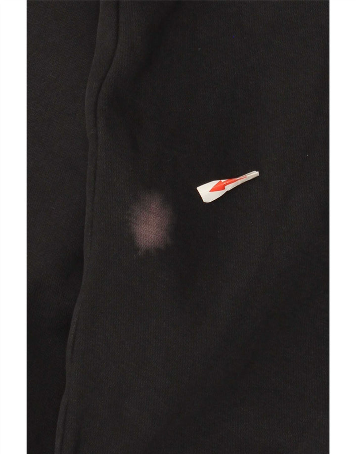Nike Sweat-shirt court surdimensionné pour femme UK 14 en coton noir moyen
