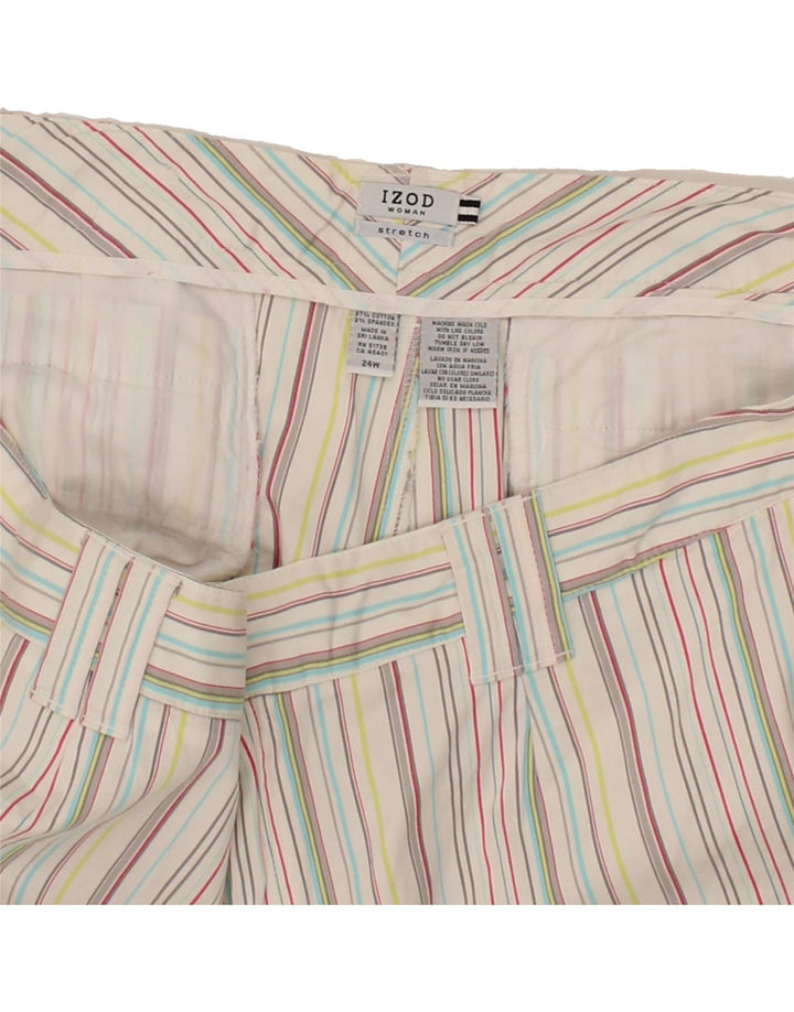 IZOD Womens Chino Shorts W48 5XL Multicoloured Striped Cotton Vintage Izod and Second-Hand Izod from Messina Hembry 