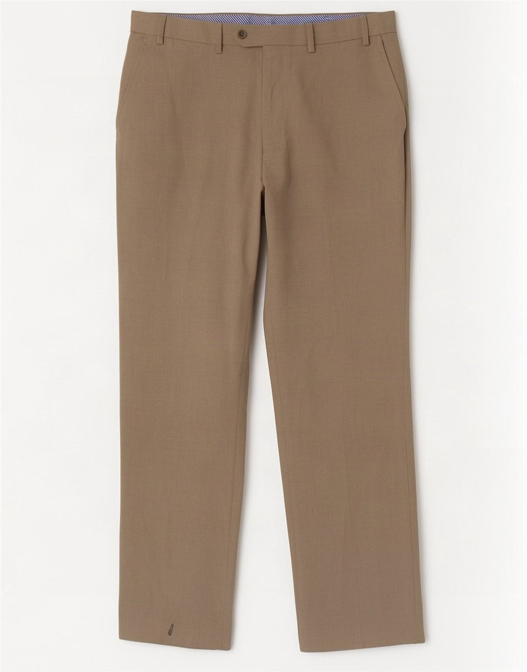 Marks & Spencer Pantalon de Costume Droit Homme W38 L33 Beige Polyester