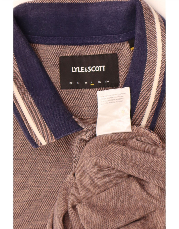 Lyle & Scott Polo Homme Large Marron Coton