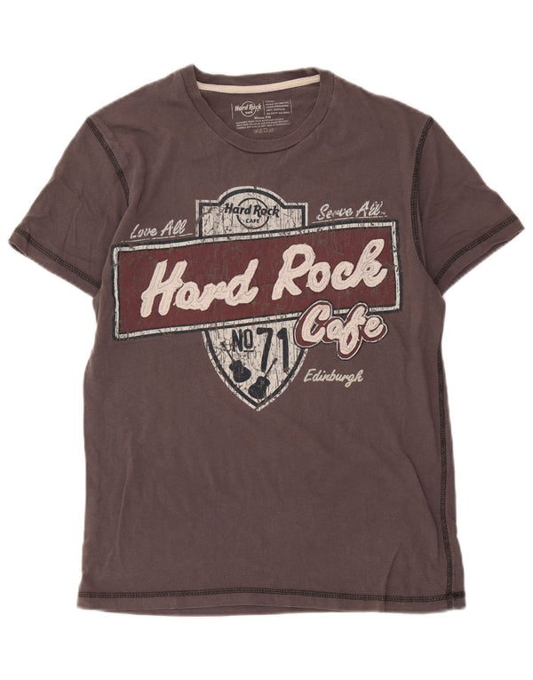 Hard Rock Cafe Hommes Edinburgh Graphic T-Shirt Top Petit Gris Coton