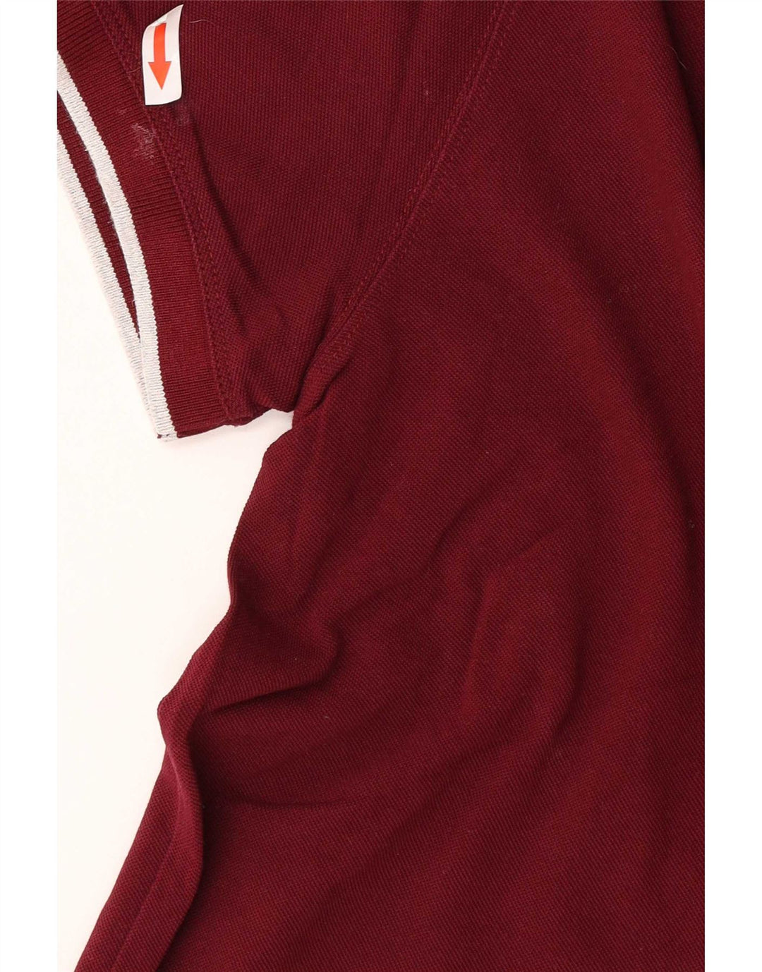 Massimo Dutti Polo Homme Coton Rayé Bordeaux Moyen