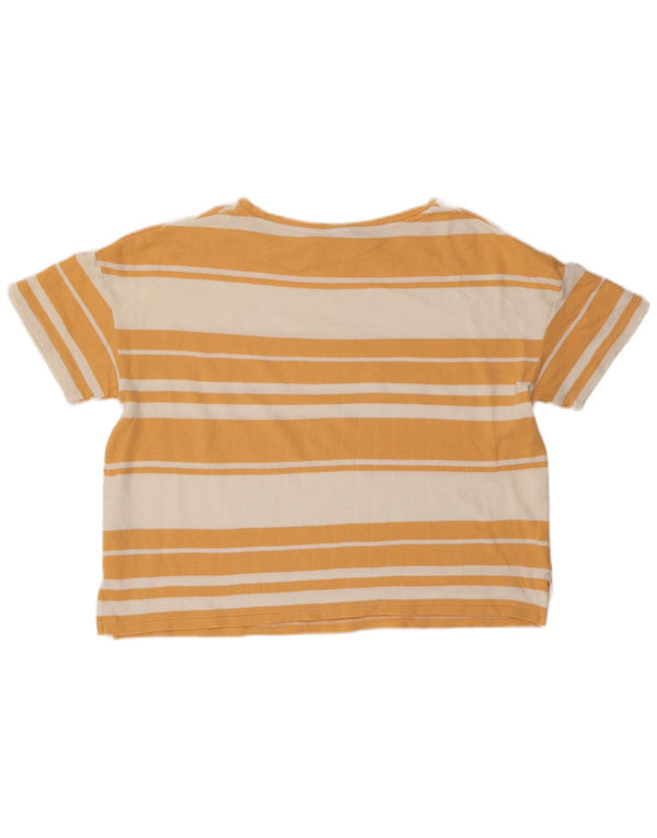 Marks & Spencer T-shirt surdimensionné pour femme UK 16 Large Orange Rayé