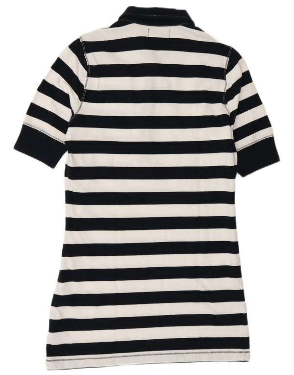 Polo Ralph Lauren Robe Femme UK 14 Grand Coton Rayé Bleu Marine