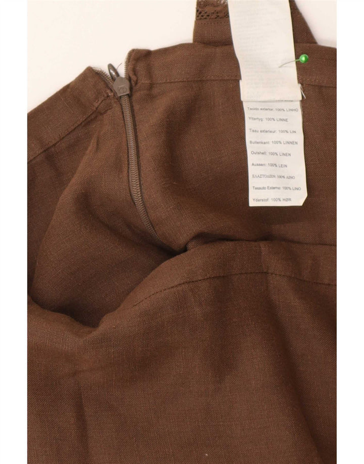 Massimo Dutti Jupe à volants W30 en lin marron moyen pour femme