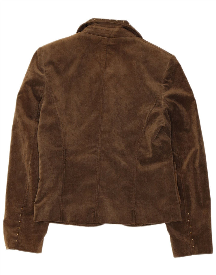 Roberta Veste blazer en velours côtelé à 3 boutons pour femme IT 44 coton beige moyen