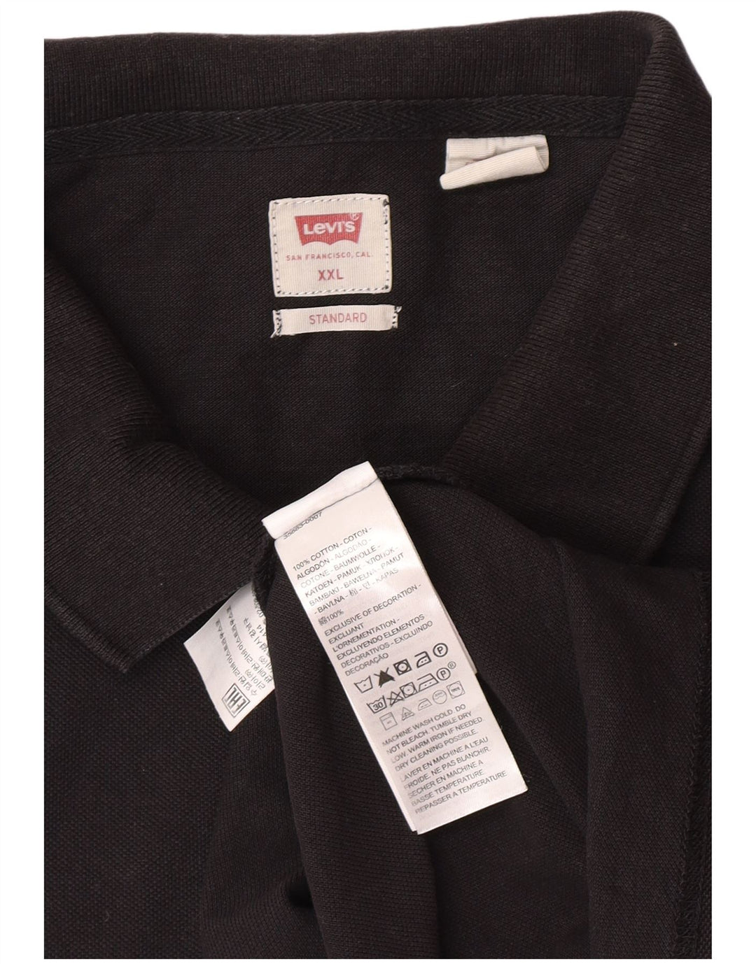 Levi's Polo Standard Homme 2XL Noir Coton