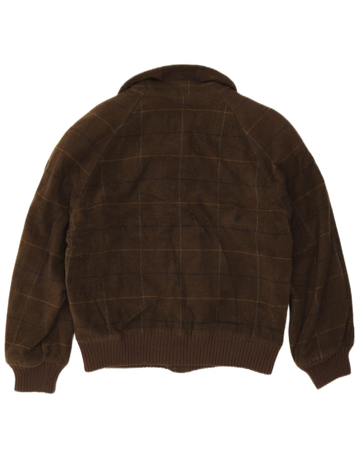 Pierre Cardin Veste Bomber Homme UK 42 XL Kaki Carreaux