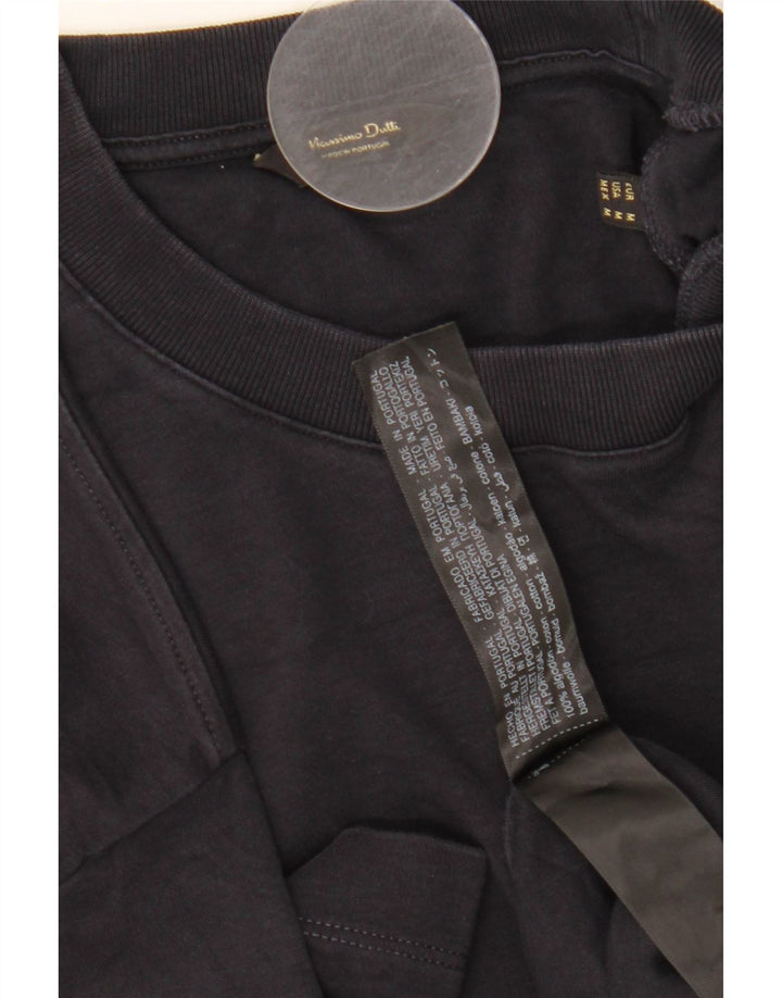 Massimo Dutti T-Shirt Homme Noir Moyen Coton