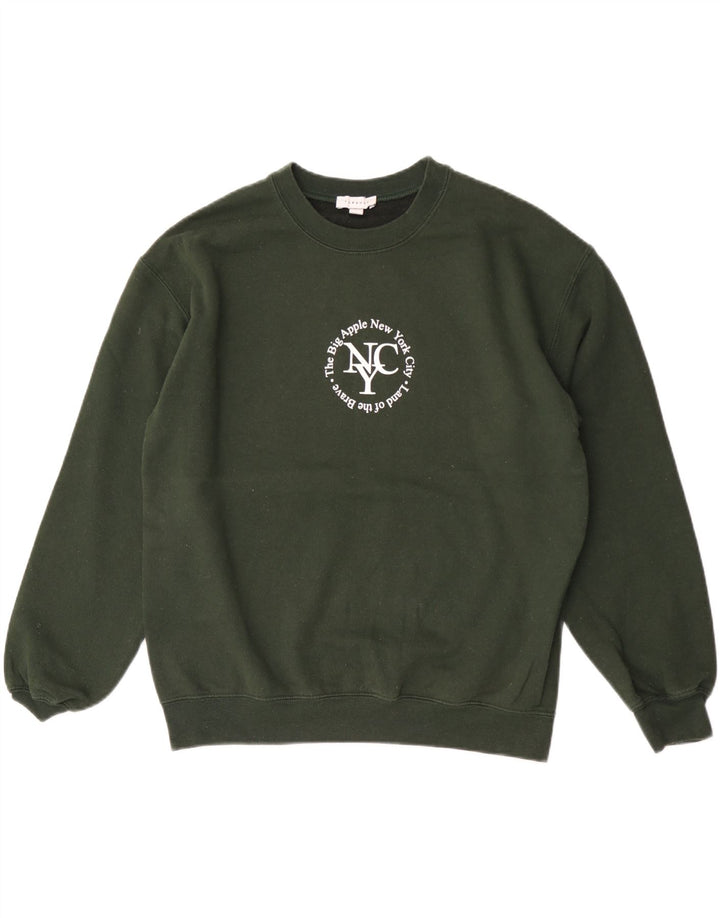 Topshop Sweat-shirt graphique pour femme UK 44 Vert moyen