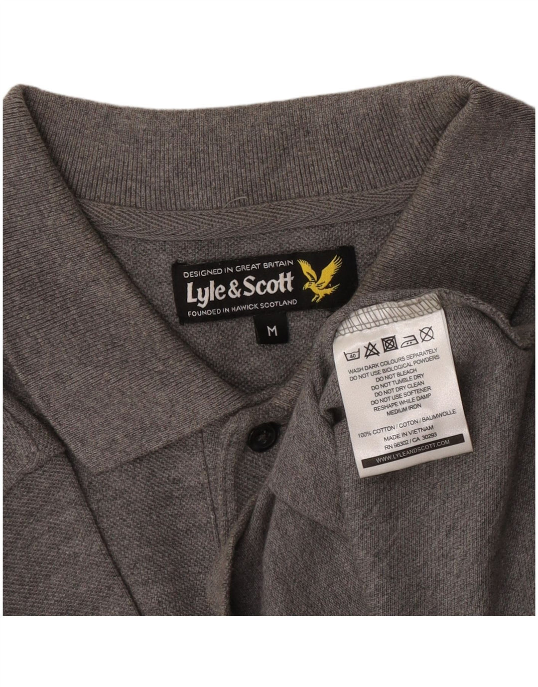 Lyle & Scott Polo Homme Gris Moyen Coton