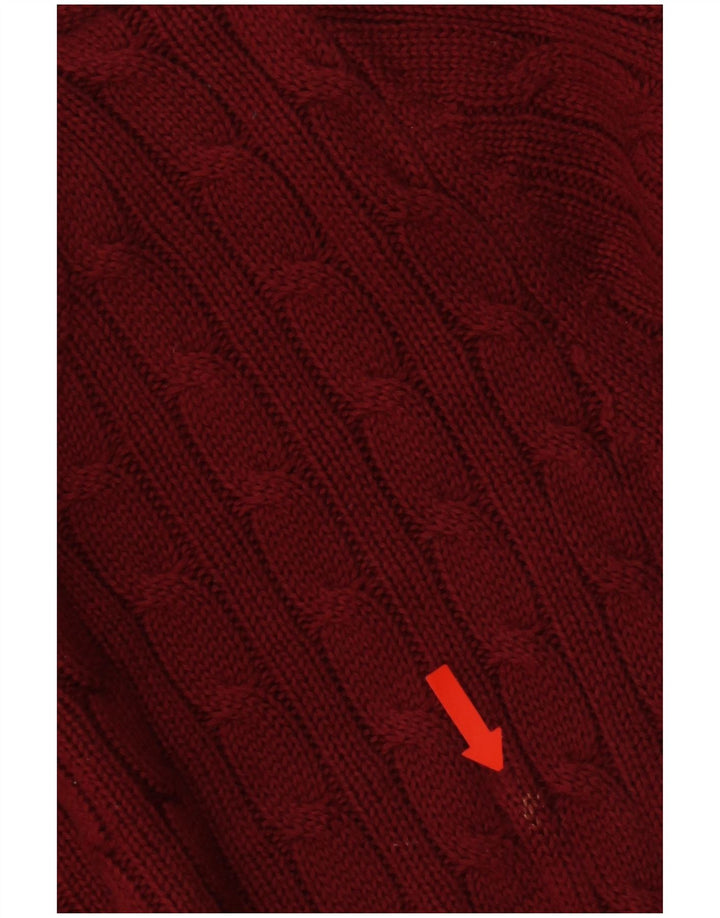 Calvin Klein Jeans Pull ras du cou pour femme UK 14 Rouge moyen Coton