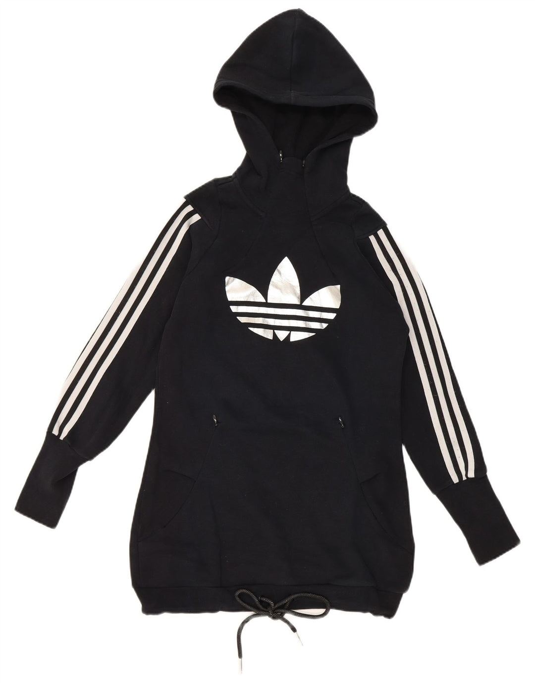 Adidas Pull à capuche graphique pour femme IT 44 Noir moyen