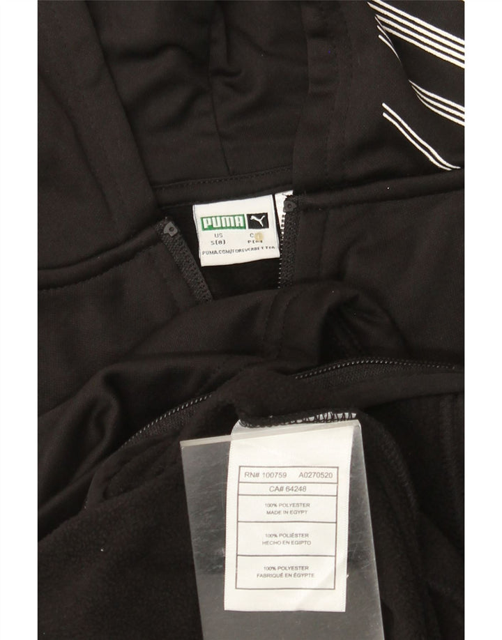 PUMA Pull à capuche zippé graphique pour fille 7-8 ans Petit Noir Polyester