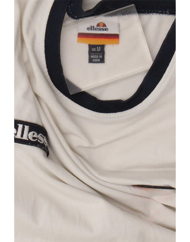 Ellesse T-Shirt Graphique Homme Blanc Moyen Colourblock