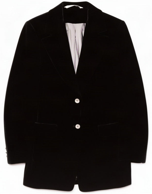 St. Veste blazer à 2 boutons Bernard pour femme UK 14 Large Noir Polyester