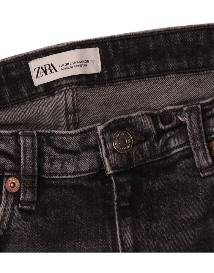 Zara Jean Bootcut Femme EU 38 Petit W28 L26 Gris