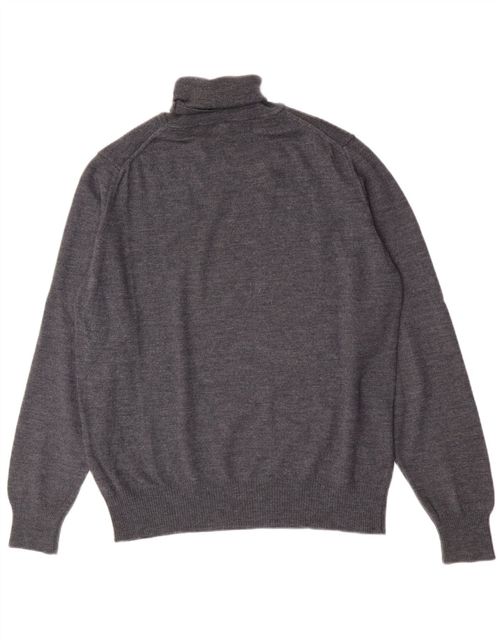 Zara Pull Col Roulé Homme Gris Moyen