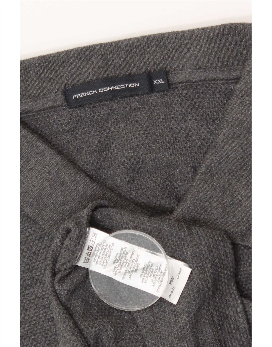 French Connection Polo Homme 2XL Gris Coton