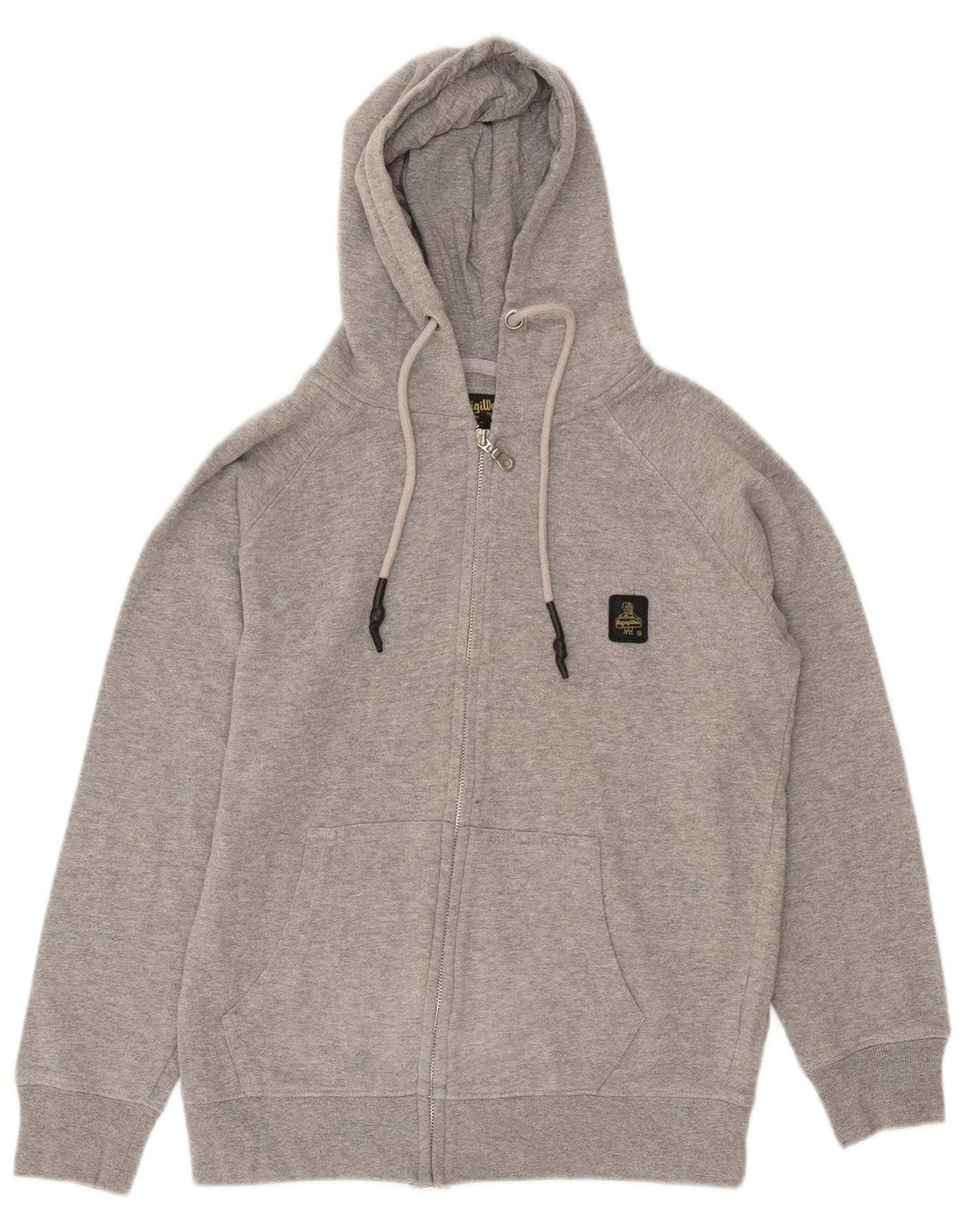 Refrigiwear Pull à capuche zippé pour femme UK 14 Coton gris moyen
