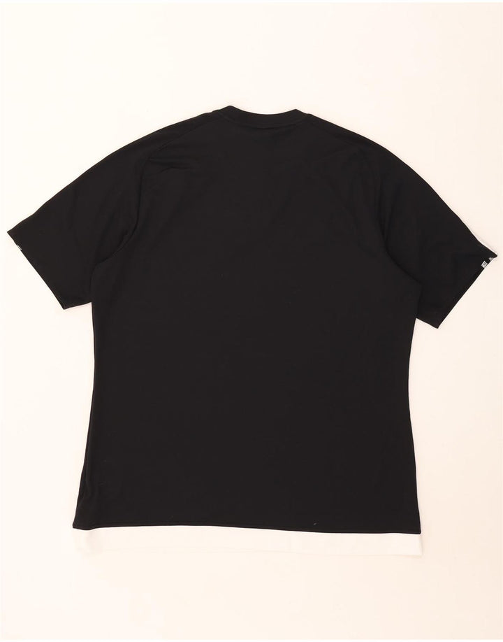 Adidas Climalite T-Shirt Top XL Noir Colorblock Polyester