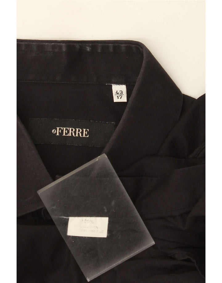 Ferre Chemise Homme Taille 43 17 XL Coton Noir