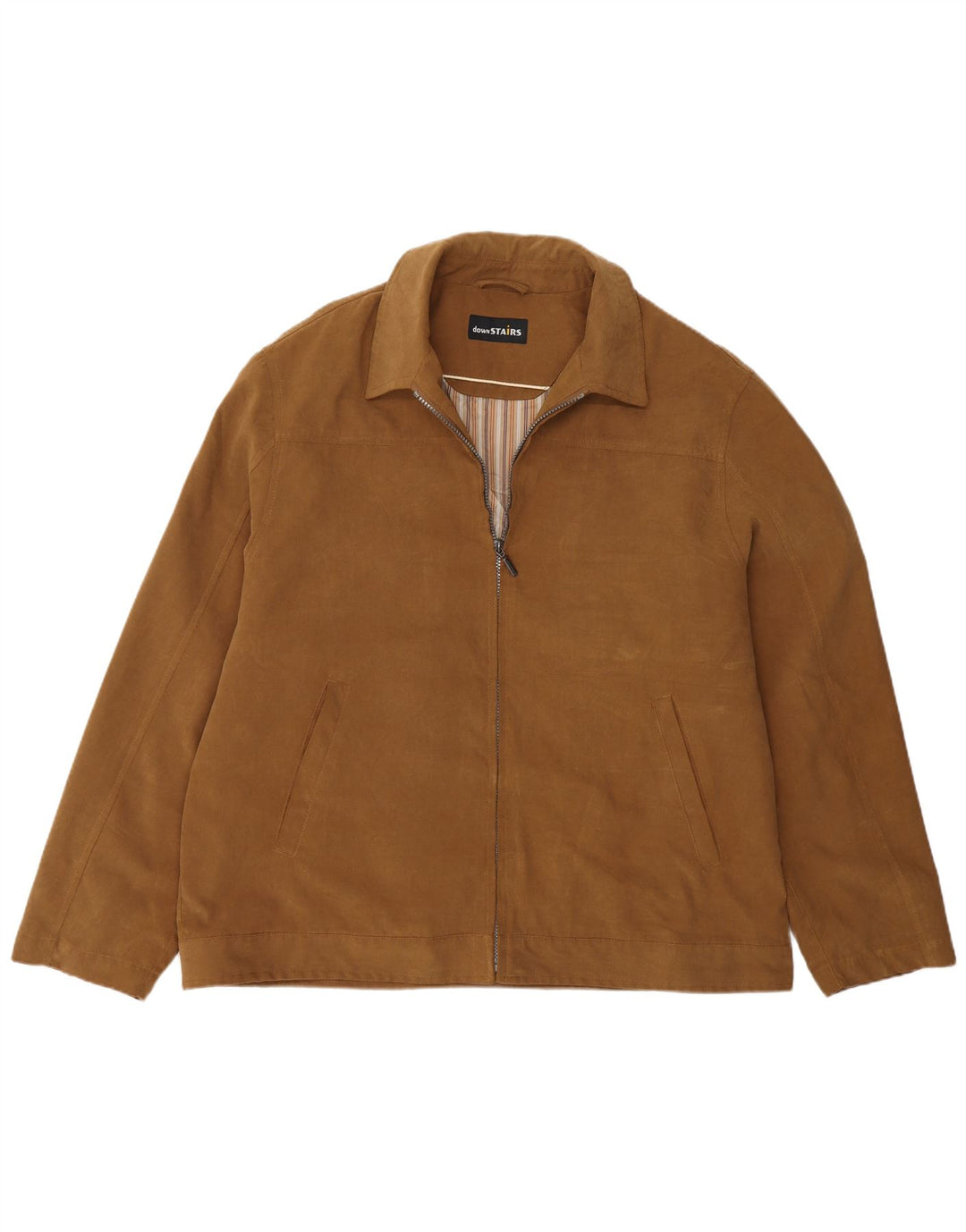 Veste Bomber Homme Vintage UK 46 3XL Marron Polyester
