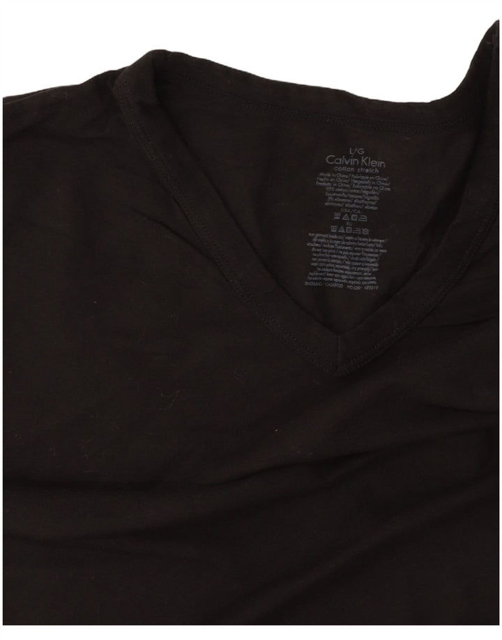 CALVIN KLEIN T-Shirt Homme Haut Large Noir Coton