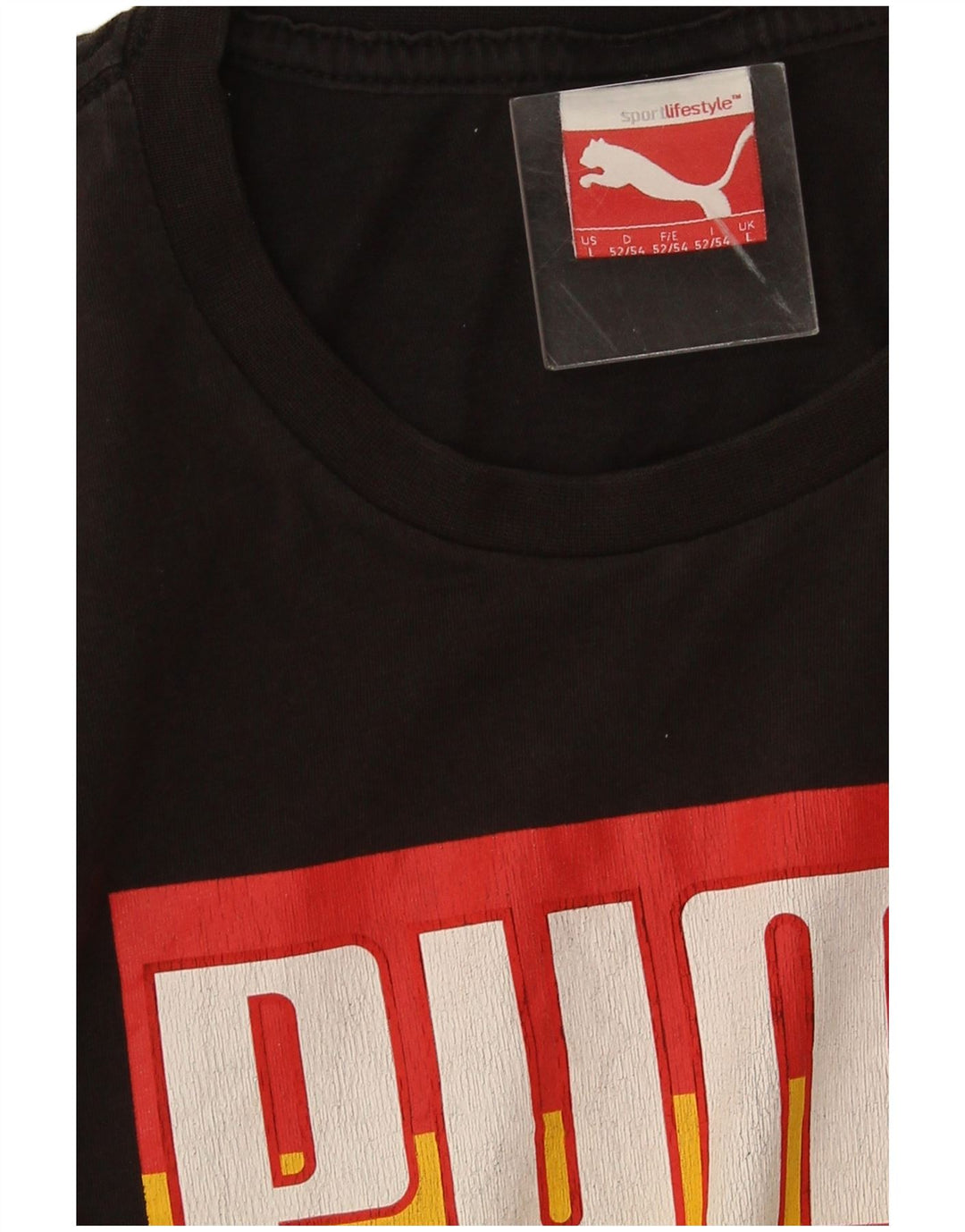 Puma T-shirt graphique pour hommes, grand, noir