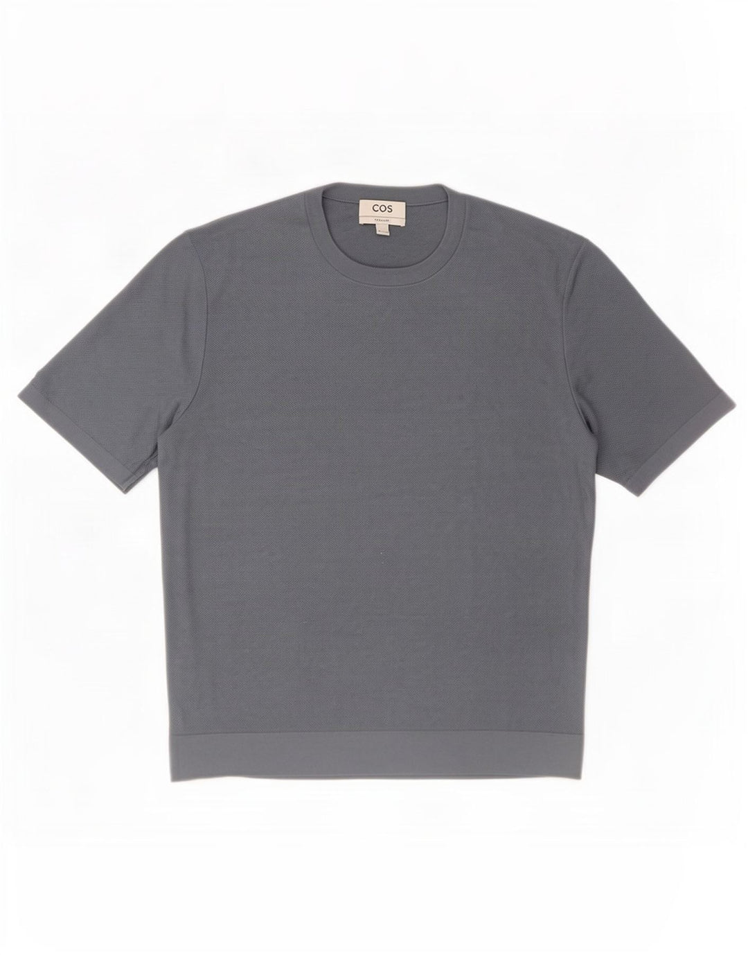 Cos T-Shirt Regular Homme Bleu Moyen Soie