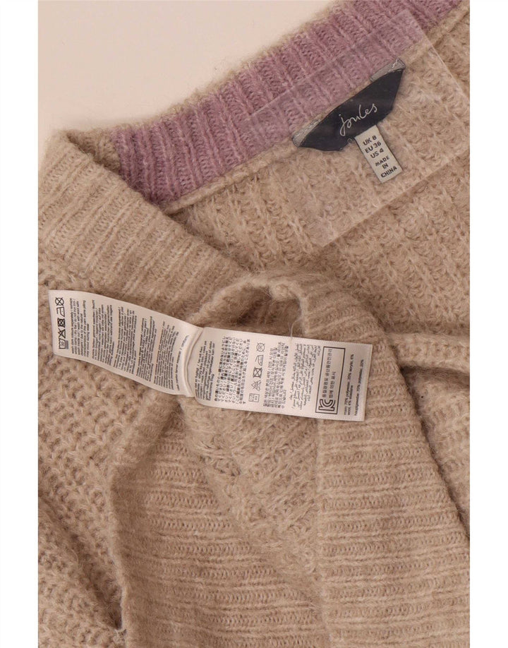 Joules Femme Cardigan Oversize Pull UK 8 Petit Beige Polyester