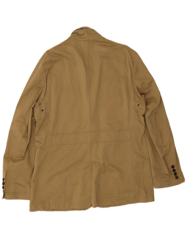 Eddie Bauer Veste blazer à 2 boutons pour homme UK 42 XL Kaki Coton