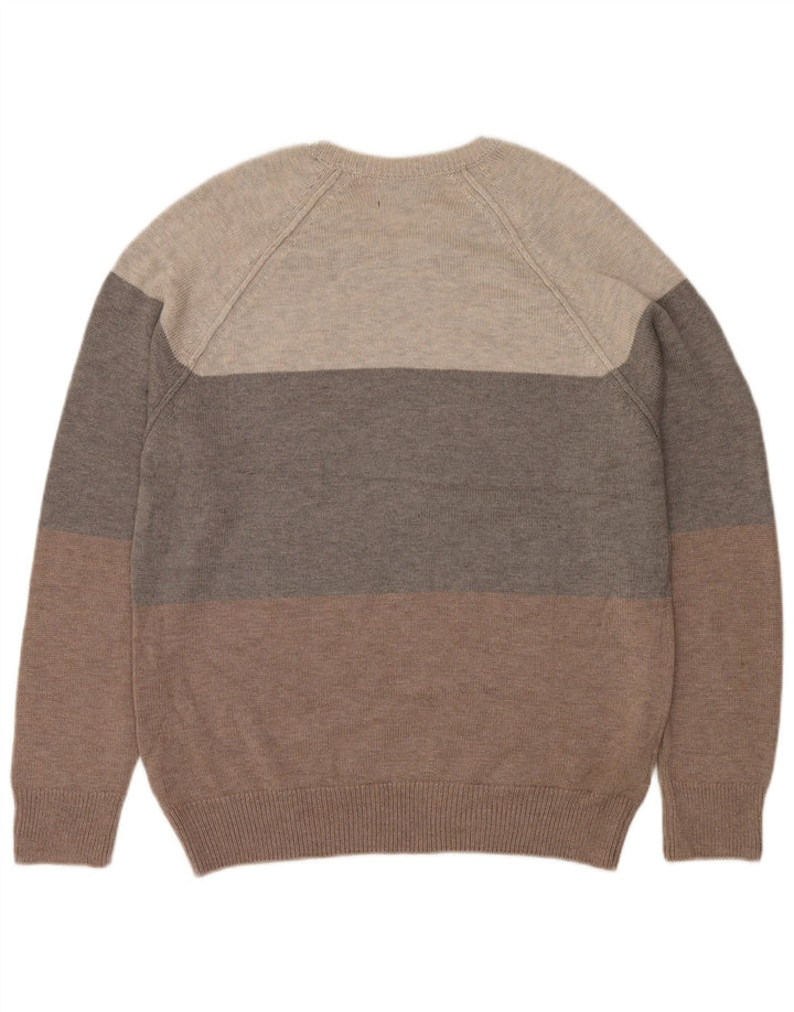 MARKS & SPENCER Pull à col rond pour homme, grand color block, gris