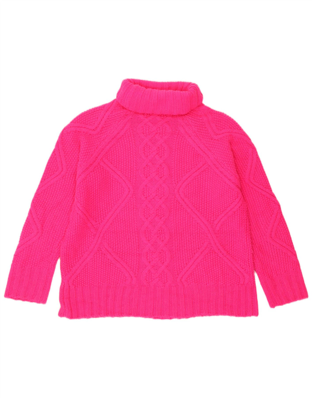 Oasis Pull surdimensionné à col roulé pour femme UK 10 Petit Acrylique Rose
