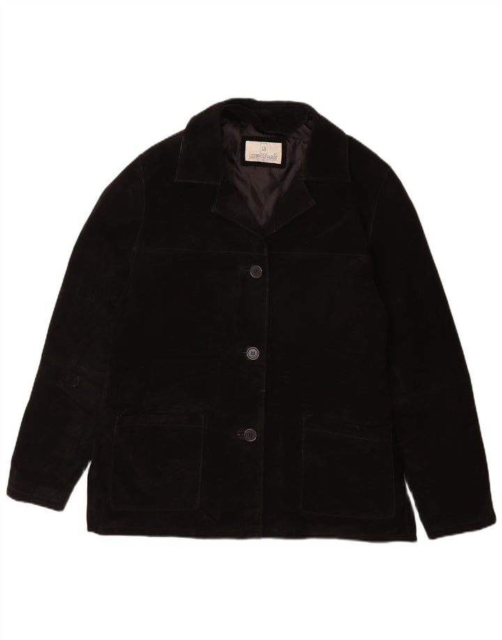 Les Boulevards Veste en Daim Femme EU 44 XL Cuir Noir