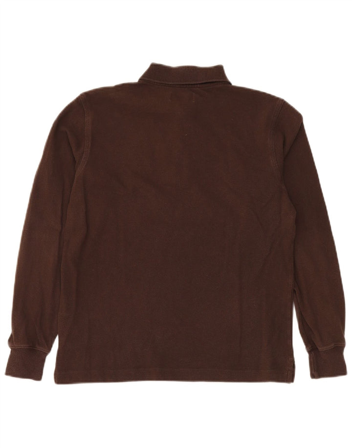 GANT Polo à manches longues pour garçon 11-12 ans XL Marron Coton