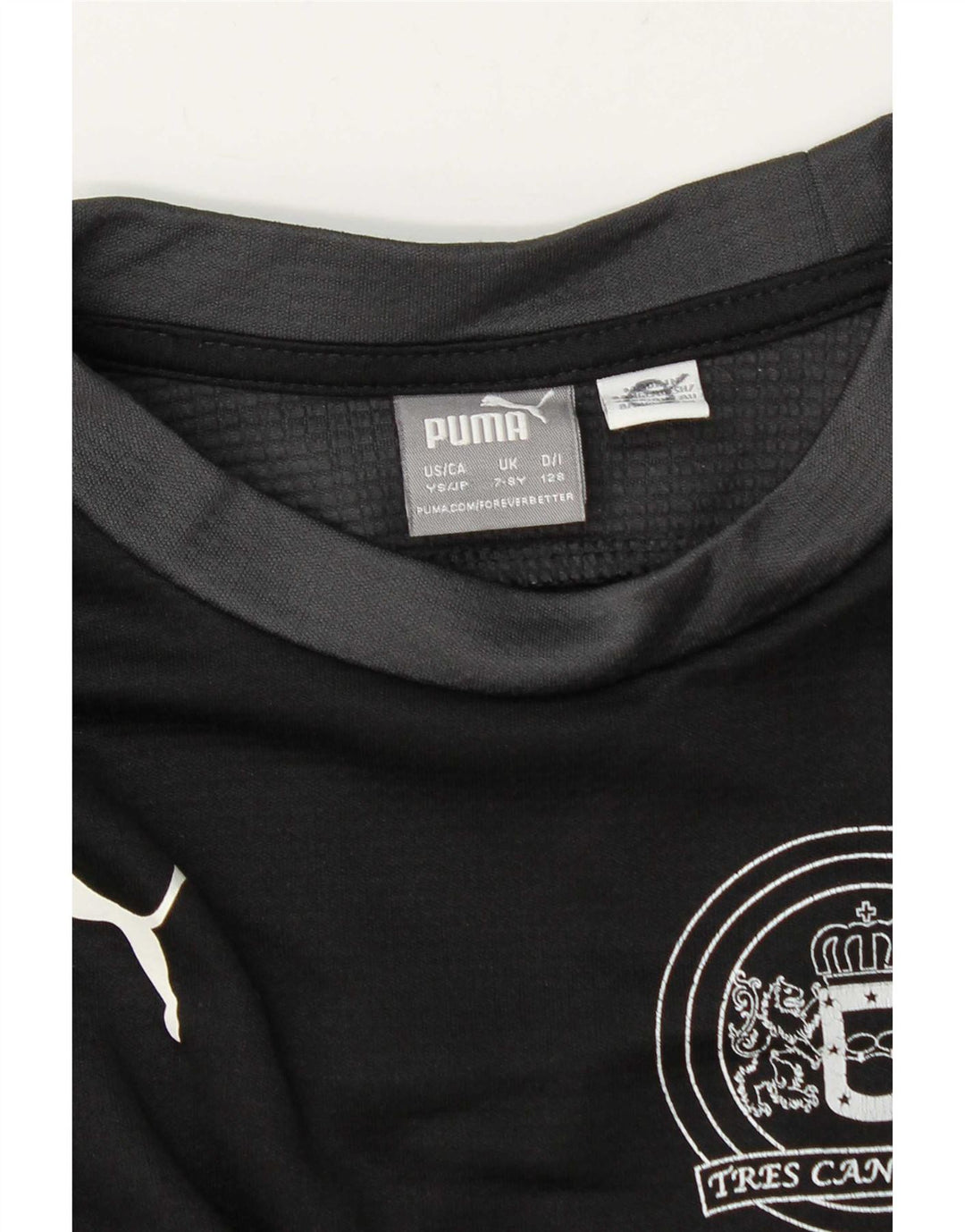 Puma Haut graphique à manches longues pour garçon 7-8 ans Noir Colourblock