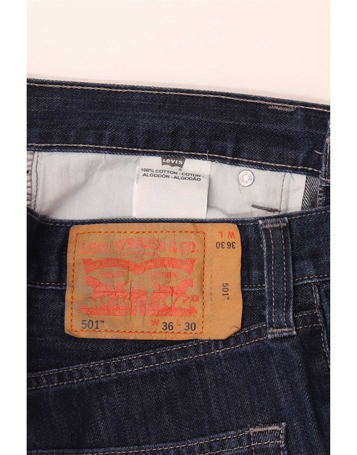 Levi's Jean Droit 501 Homme Bleu Marine W36 L30 Coton