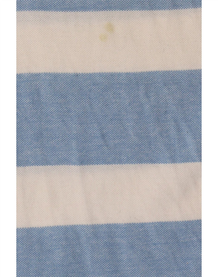 Crew Clothing Polo Homme Coton Rayé Bleu Moyen