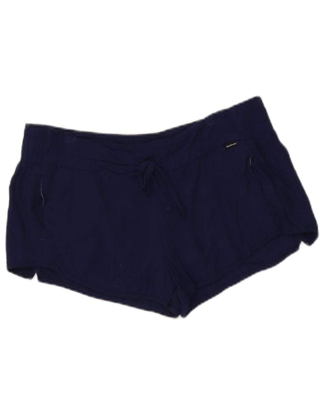 Hurley Short de sport pour femme UK 14 Rayonne bleu marine moyen