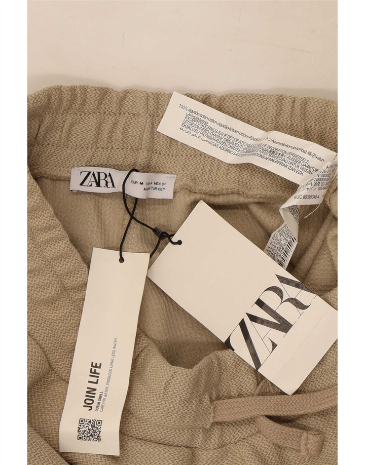 Zara Short Chino Homme Moyen W31 Beige Coton