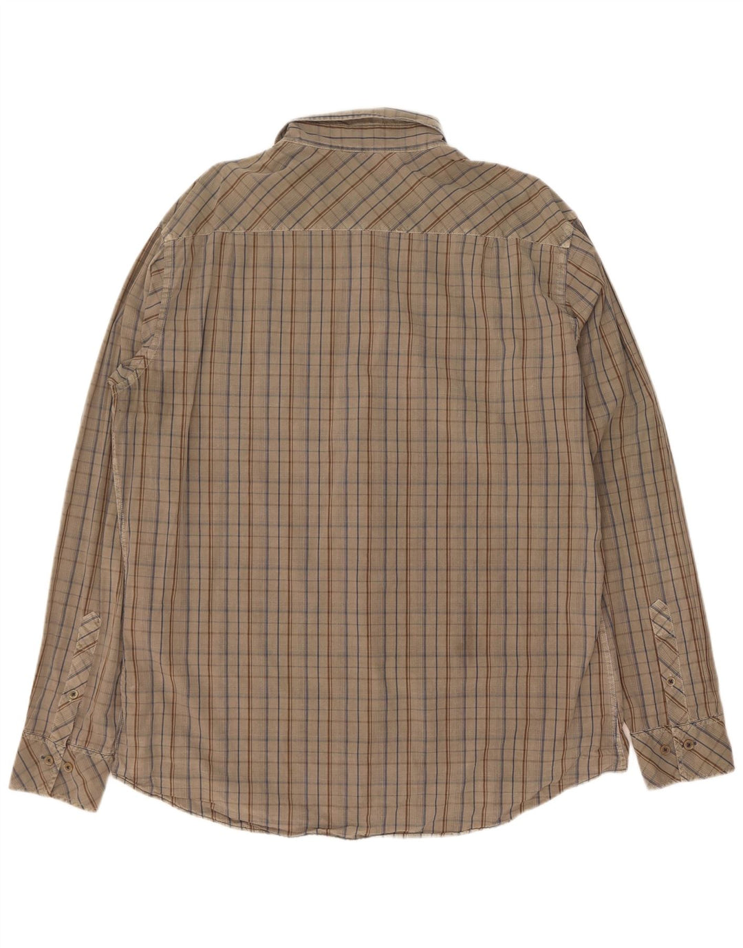 Marlboro Classics Chemise coupe régulière pour homme 2XL Kaki à carreaux en coton