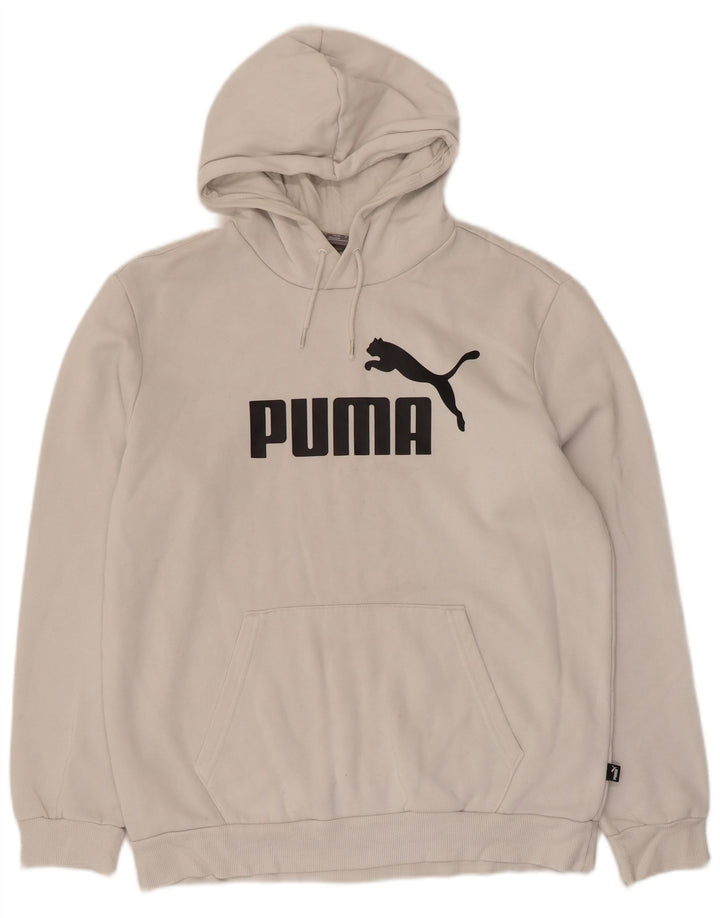 Puma Pull à Capuche Graphic Homme Blanc Moyen Coton