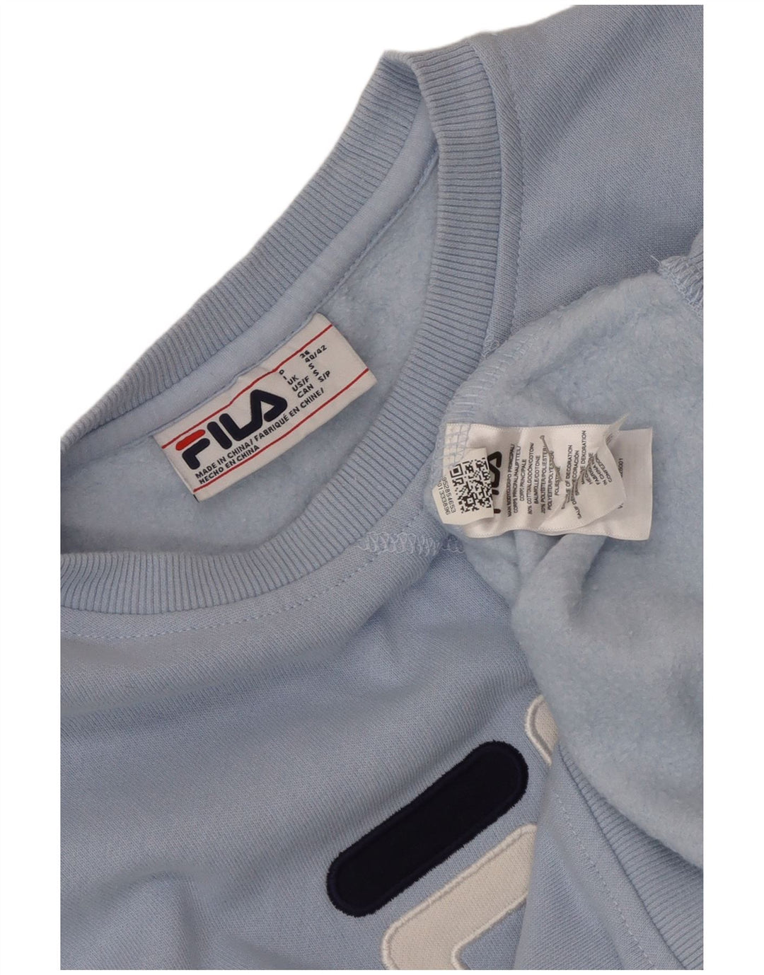 Fila Sweat-shirt graphique pour homme en coton color block Bleu Taille S