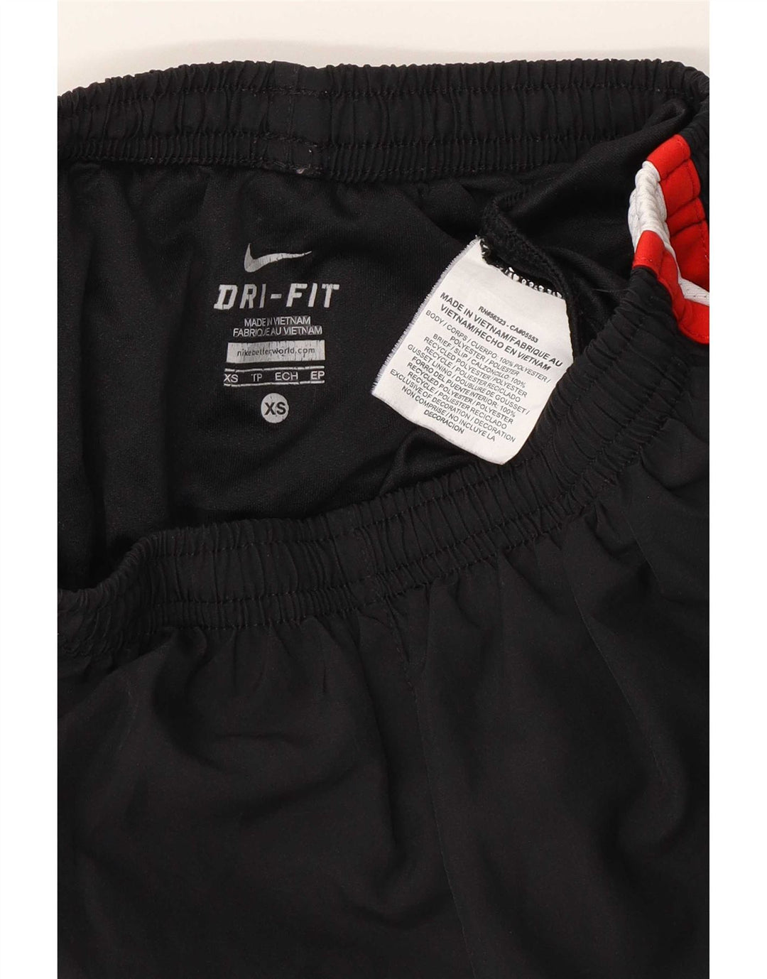 Nike Short de sport pour femme UK 4 XS Noir Colorblock Polyester