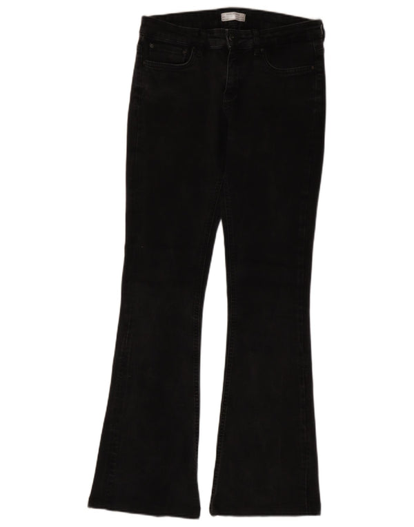 Zara Jean évasé femme EU 38 Small W28 L31 coton noir