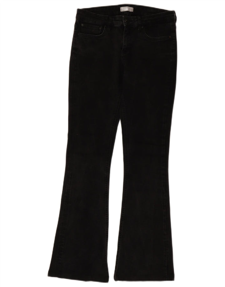Zara Jean évasé femme EU 38 Small W28 L31 coton noir