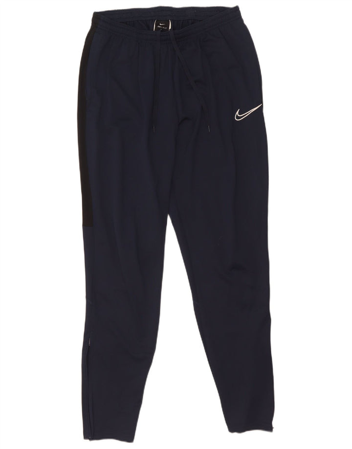 Pantalon de survêtement Nike Dri Fit pour homme en polyester color block bleu marine moyen